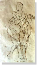 “Enredo”, 2002, inkt op papier, 46 x 22 cm