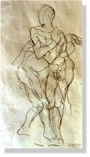 “Enredo”, 2002, ink on paper, 46 x 22 cm