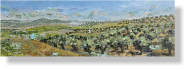 "Landschap van mijn jeugd", 2009, técnica mixta  sobre lienzo, 26 x 80 cm