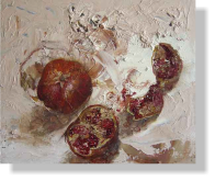 “Granadas”, 2004, óleo sobre tabla