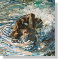 “La Roca”, 2005, óleo sobre lienzo, 100 x 100 cm