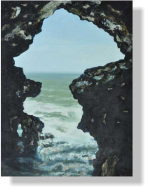 "Puerta al mar", 2010, técnica mixta  sobre lienzo, 80 x 60 cm